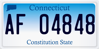 CT license plate AF04848