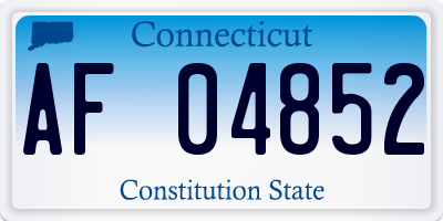 CT license plate AF04852
