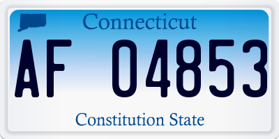 CT license plate AF04853