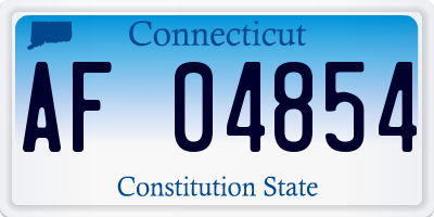 CT license plate AF04854