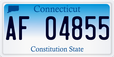 CT license plate AF04855