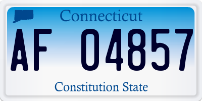 CT license plate AF04857