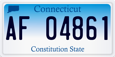 CT license plate AF04861