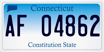CT license plate AF04862