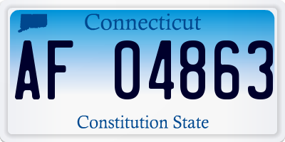CT license plate AF04863