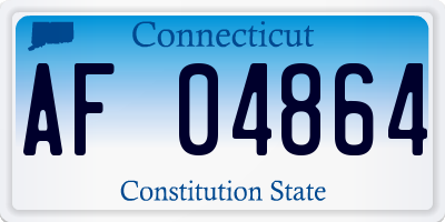 CT license plate AF04864