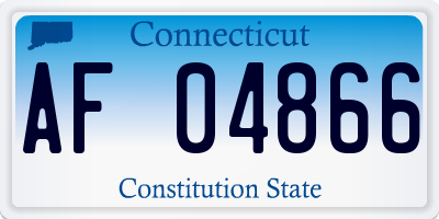 CT license plate AF04866
