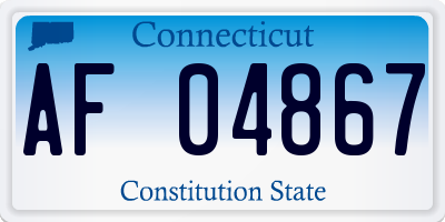 CT license plate AF04867
