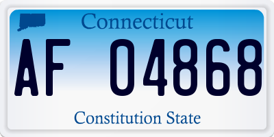 CT license plate AF04868