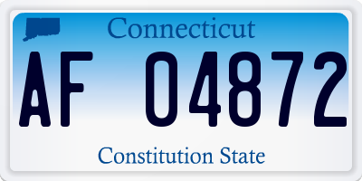 CT license plate AF04872