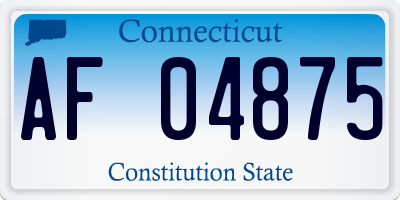 CT license plate AF04875