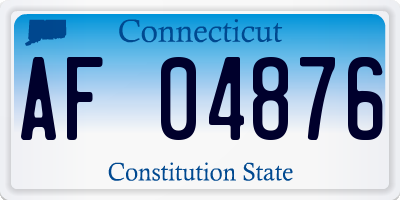 CT license plate AF04876