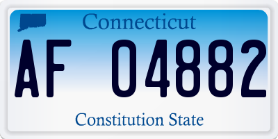 CT license plate AF04882