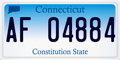 CT license plate AF04884