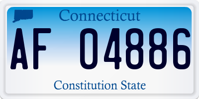 CT license plate AF04886