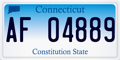 CT license plate AF04889