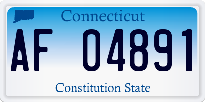CT license plate AF04891