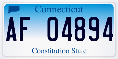 CT license plate AF04894