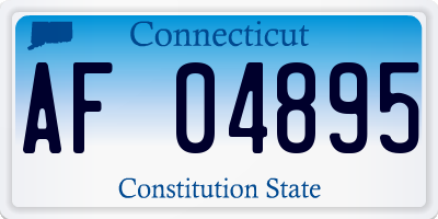 CT license plate AF04895