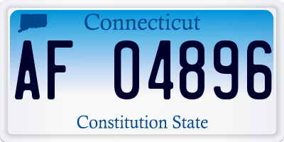 CT license plate AF04896