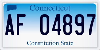 CT license plate AF04897