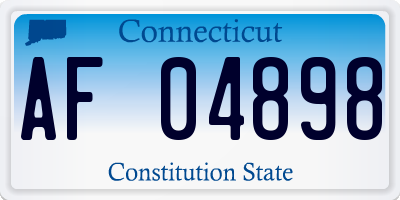 CT license plate AF04898