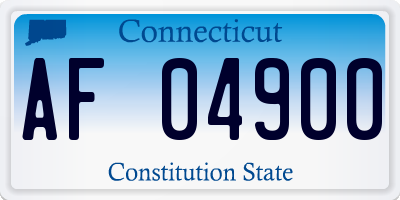 CT license plate AF04900