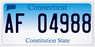 CT license plate AF04988