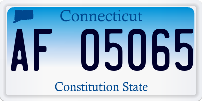 CT license plate AF05065