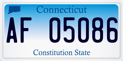 CT license plate AF05086