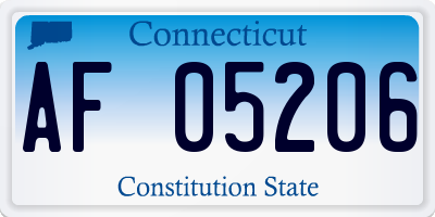 CT license plate AF05206
