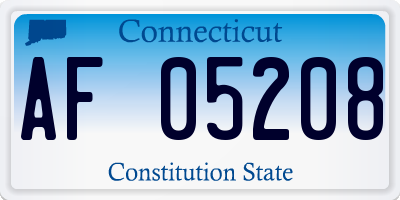 CT license plate AF05208