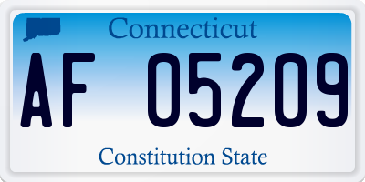 CT license plate AF05209
