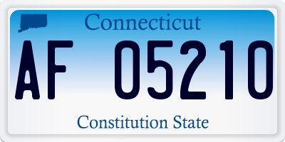 CT license plate AF05210