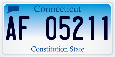 CT license plate AF05211