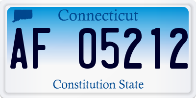 CT license plate AF05212