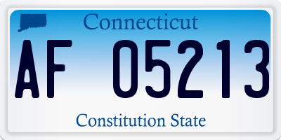 CT license plate AF05213