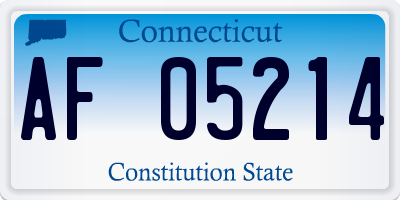 CT license plate AF05214