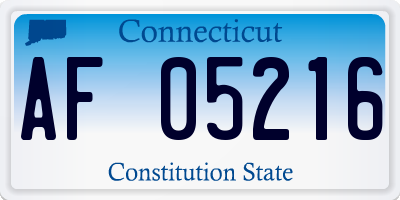 CT license plate AF05216