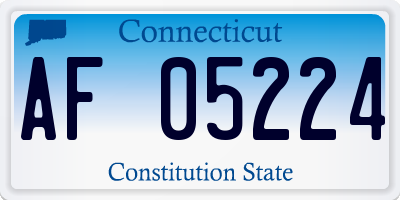 CT license plate AF05224
