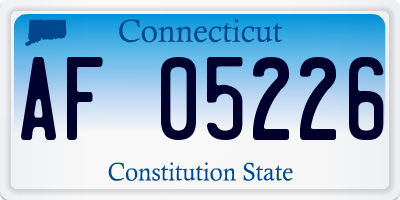 CT license plate AF05226