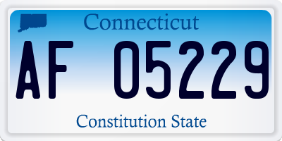 CT license plate AF05229