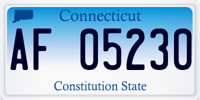 CT license plate AF05230