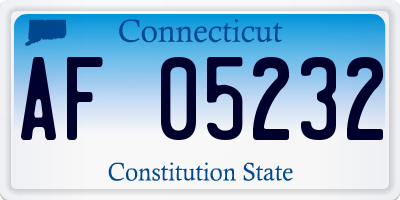 CT license plate AF05232