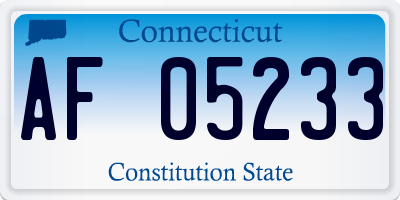 CT license plate AF05233