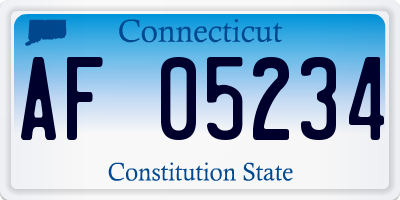 CT license plate AF05234