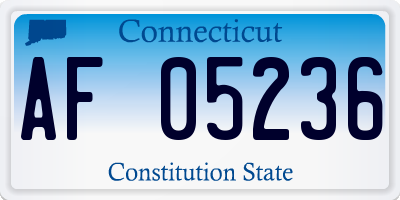 CT license plate AF05236