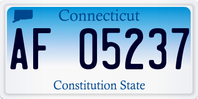 CT license plate AF05237