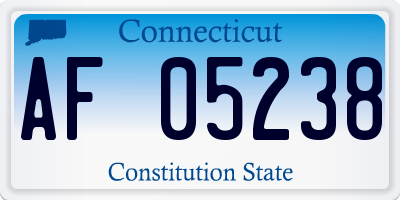 CT license plate AF05238