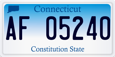 CT license plate AF05240